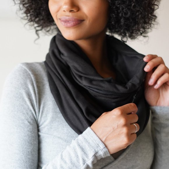 Beyond Yoga Accessories - Beyond Yoga® Infinity Hidden Pocket Scarf - Black